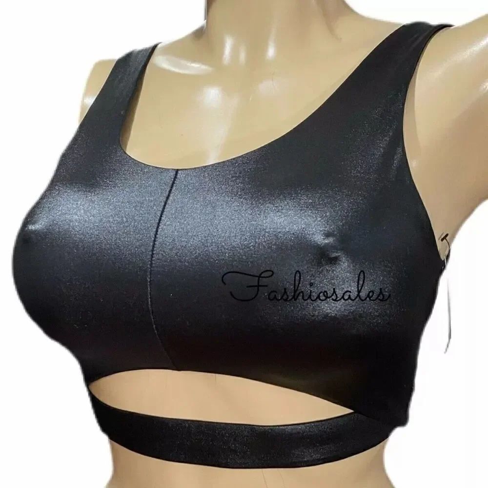 Victoria’s Secret wet look shiny sport cutout bra